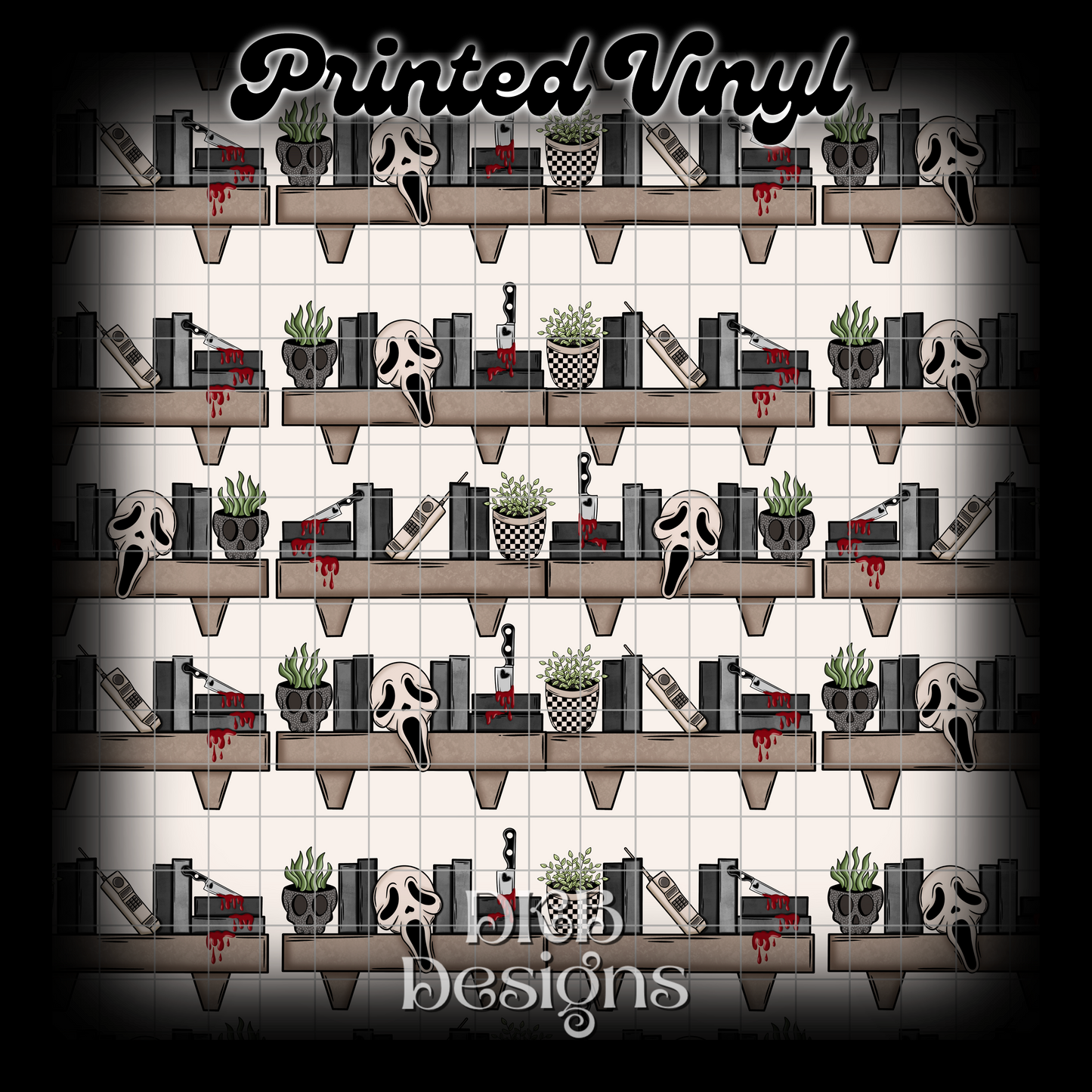 Horror mask GF shelf Printed Vinyl