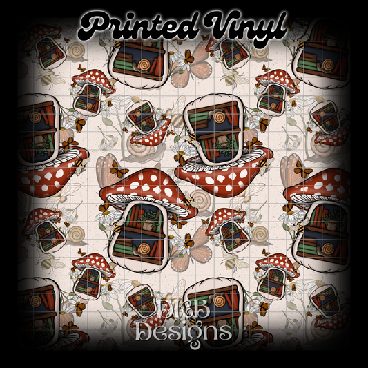 Mushroom shelf Printed Vinyl