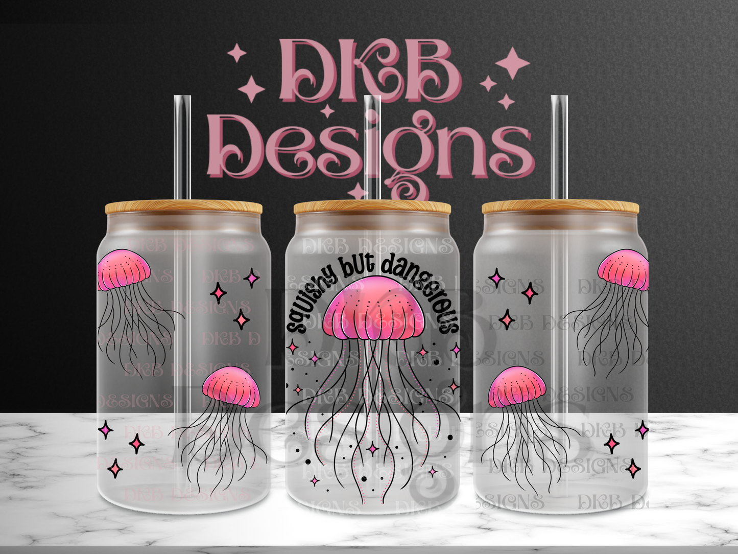 Squishy 16oz glass can UV DTF