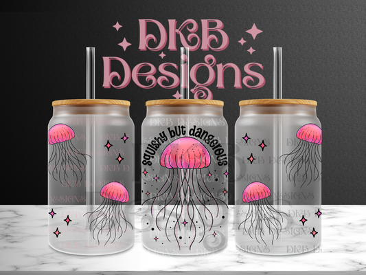 Squishy 16oz glass can UV DTF