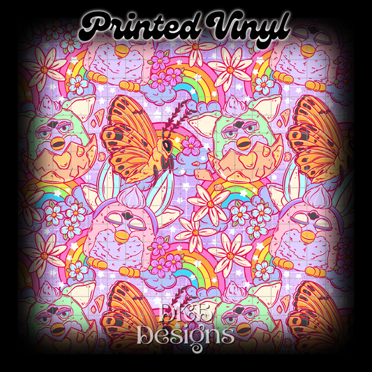 Easter furbs purple Printed Vinyl