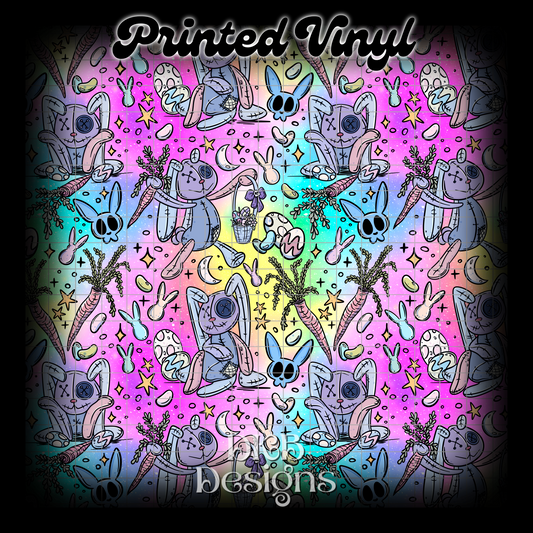 Ragdoll bunny rainbow Printed Vinyl