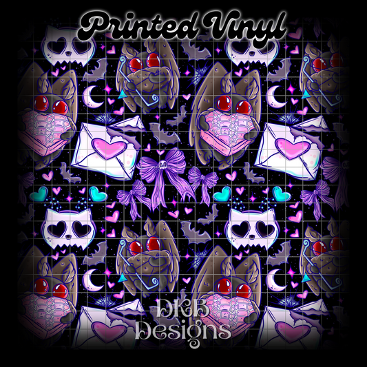 With love, mothman black Printed Vinyl