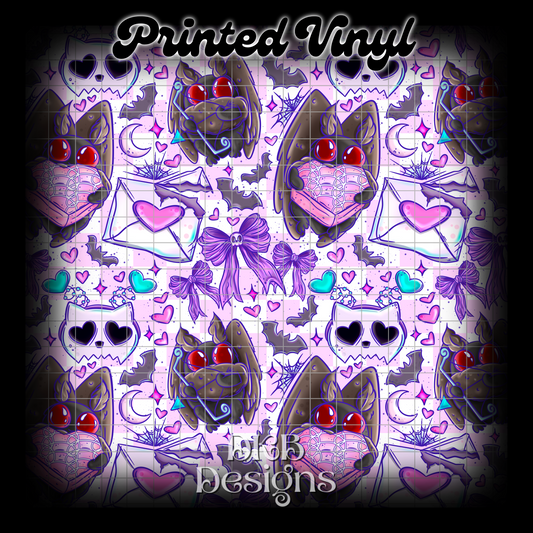 With love, mothman pink Printed Vinyl