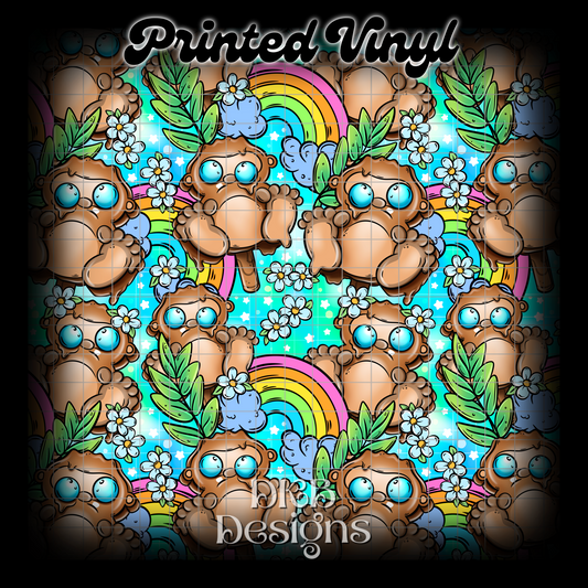 Bigfoot pop Printed Vinyl