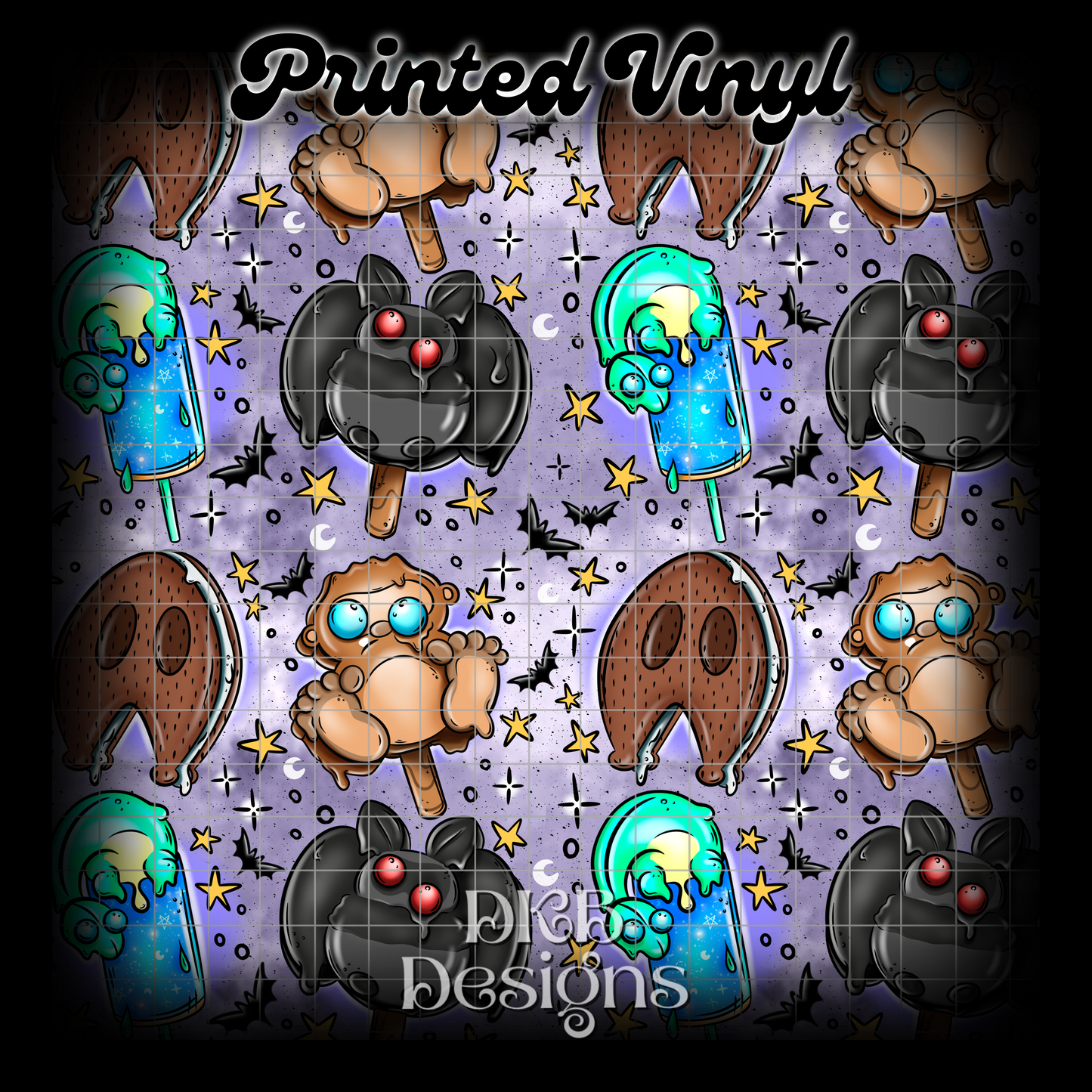 Cryptid pop purple Printed Vinyl