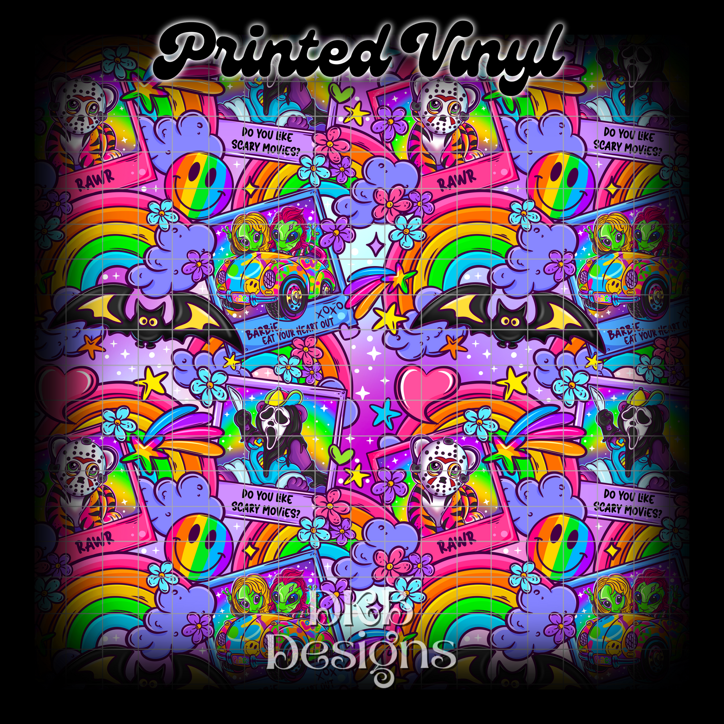 LF horror mashup Printed Vinyl