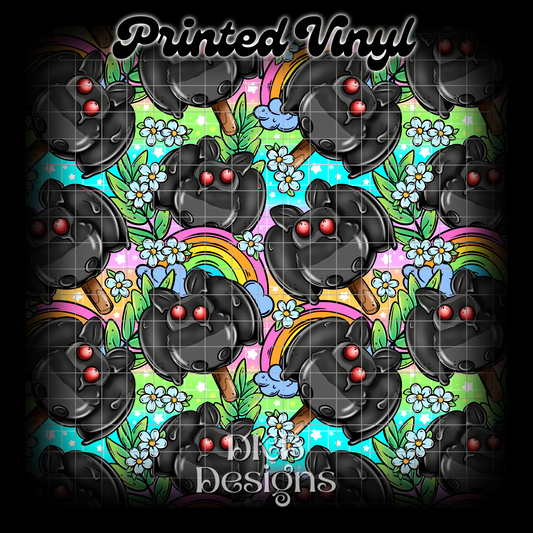 Mothman pop rainbow Printed Vinyl