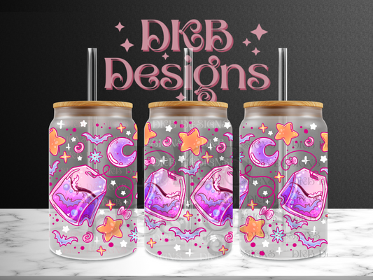 Battea 16oz glass can UV DTF