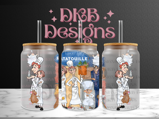 Rat 16oz glass can UV DTF