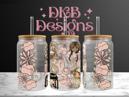 Brat 16oz glass can UV DTF