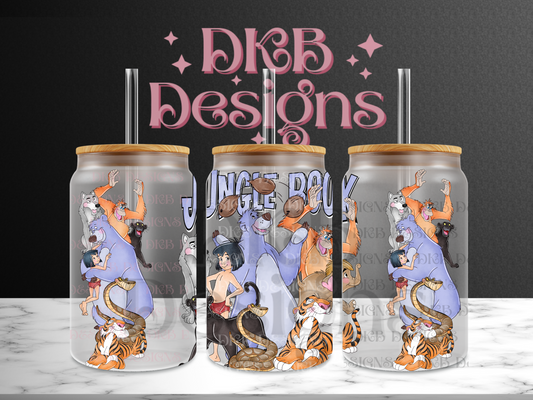 Jungle 📖 16oz glass can UV DTF