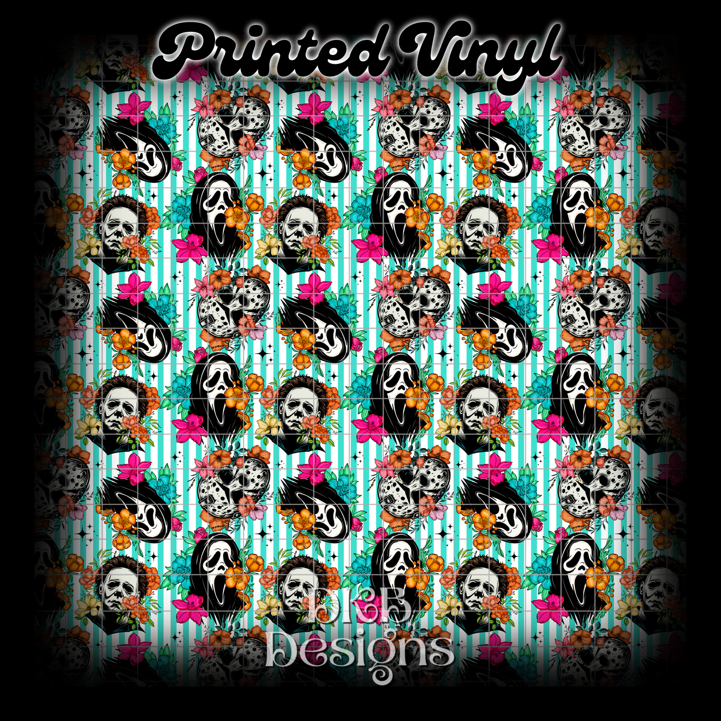 Spring horror floral Printed Vinyl