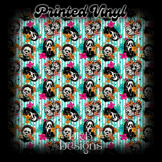 Spring horror floral Printed Vinyl