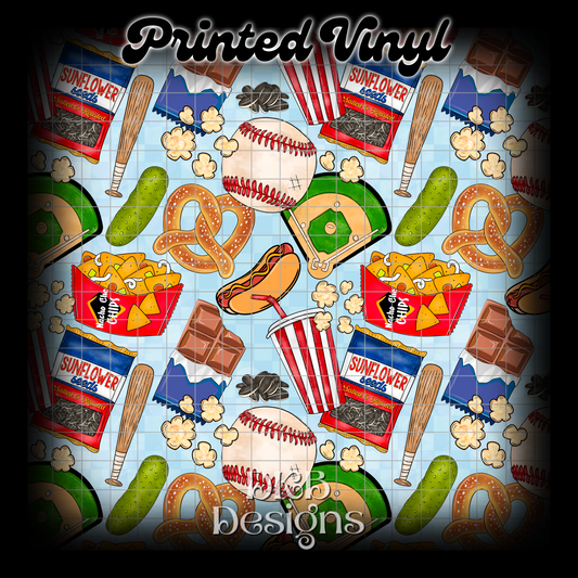 Baseball snacks Printed Vinyl