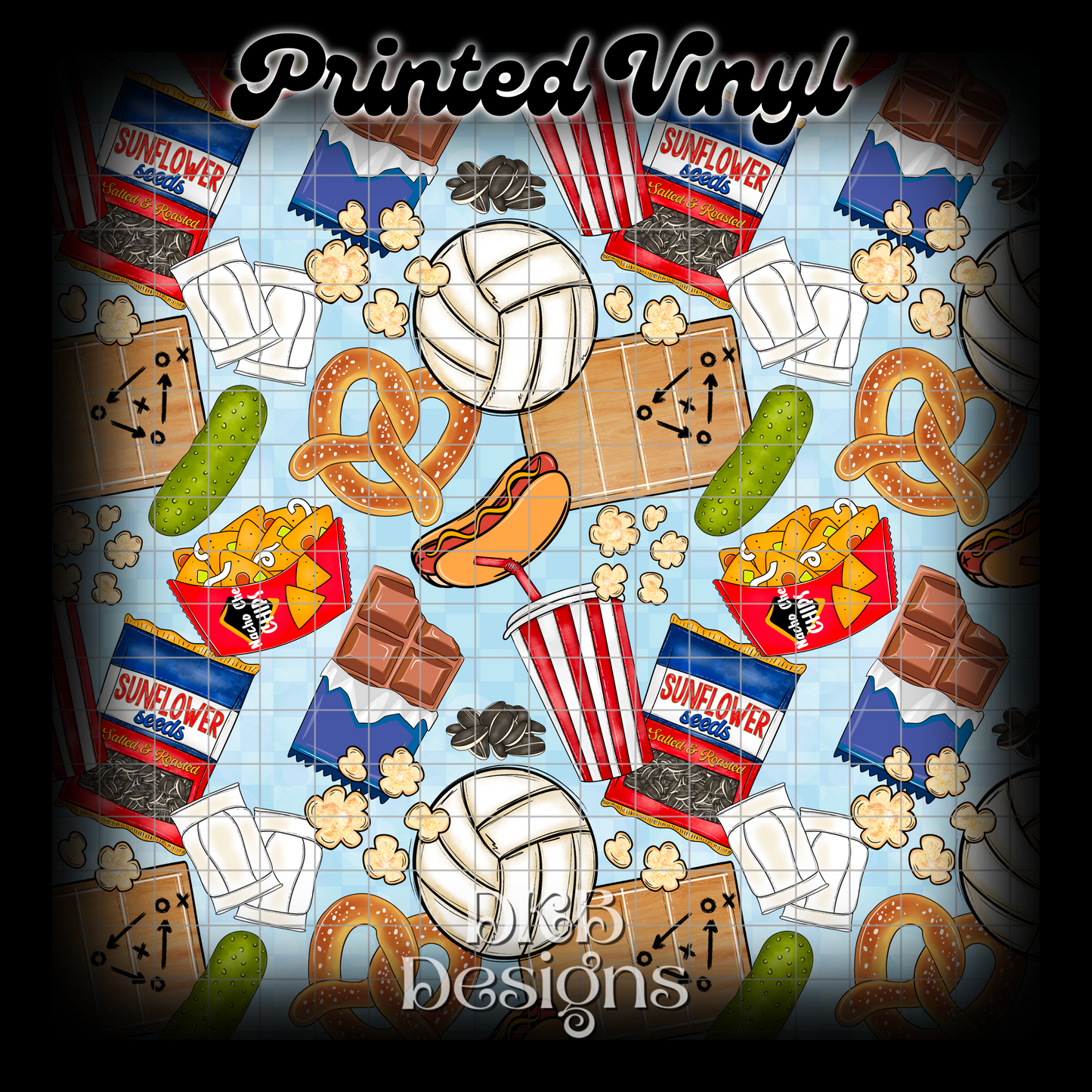 Volleyball snacks Printed Vinyl