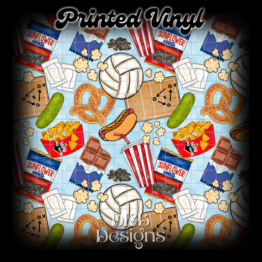 Volleyball snacks Printed Vinyl