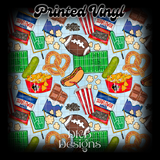 Football snacks Printed Vinyl