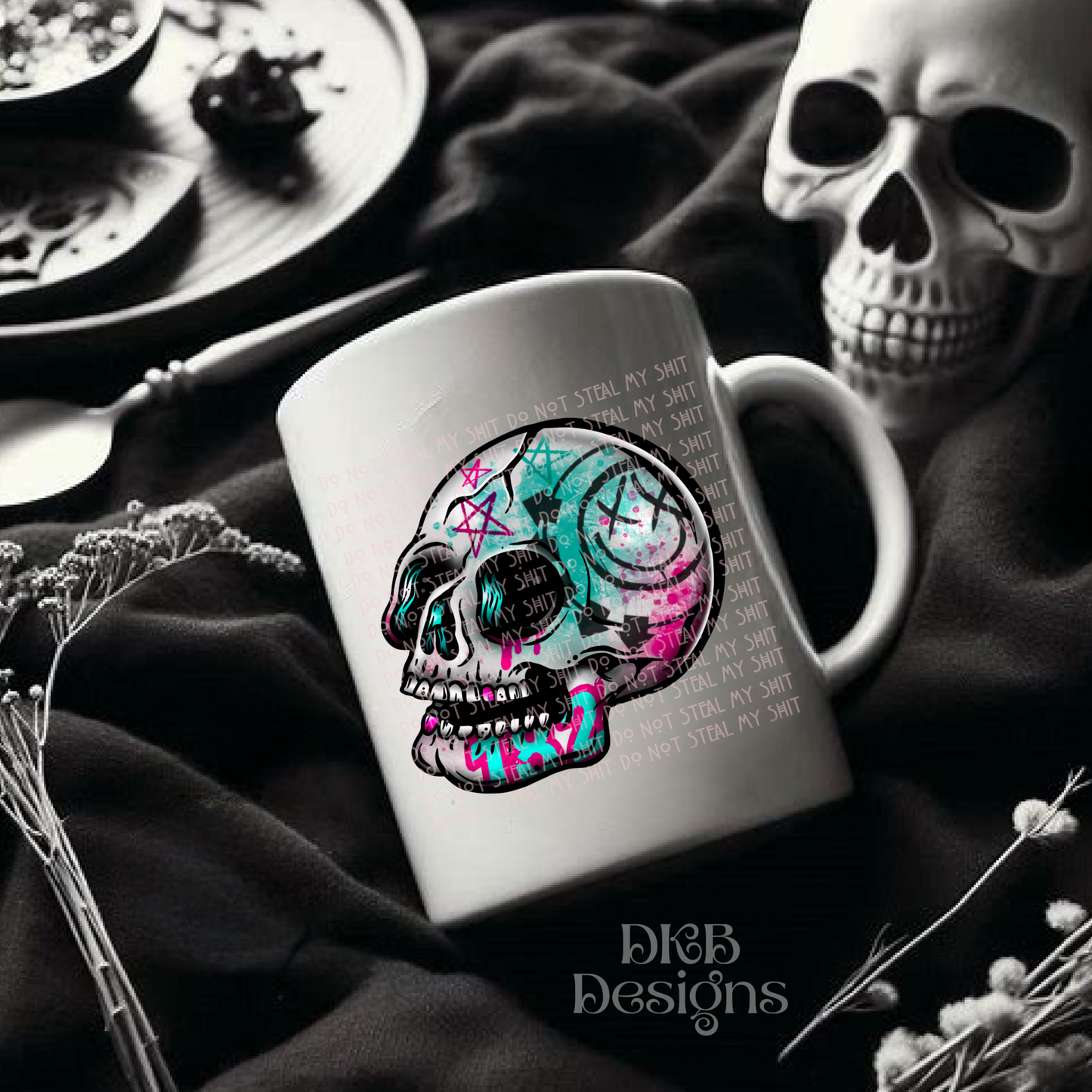 Blink Skull UV DTF