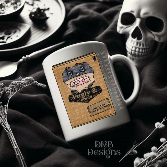 Boxed Fugly doll UV DTF