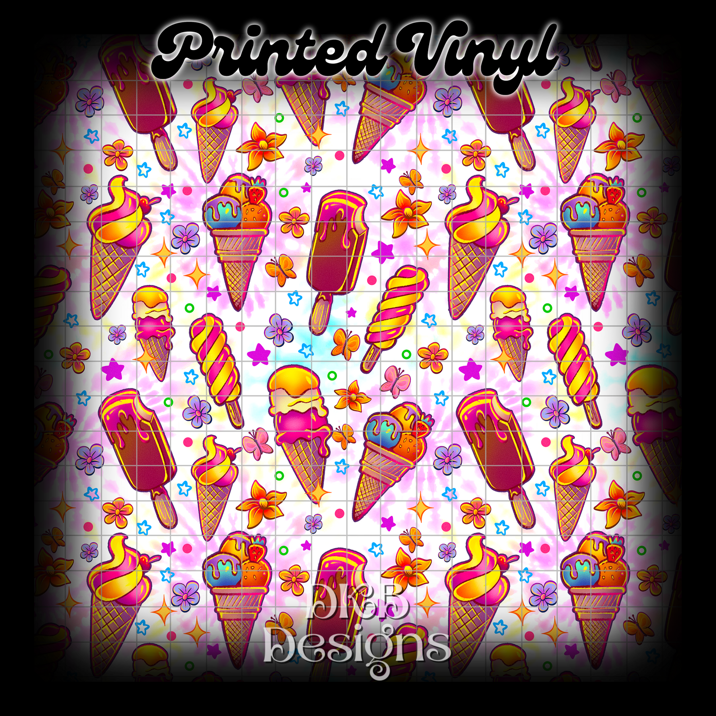 Wuzz ice cream Printed Vinyl