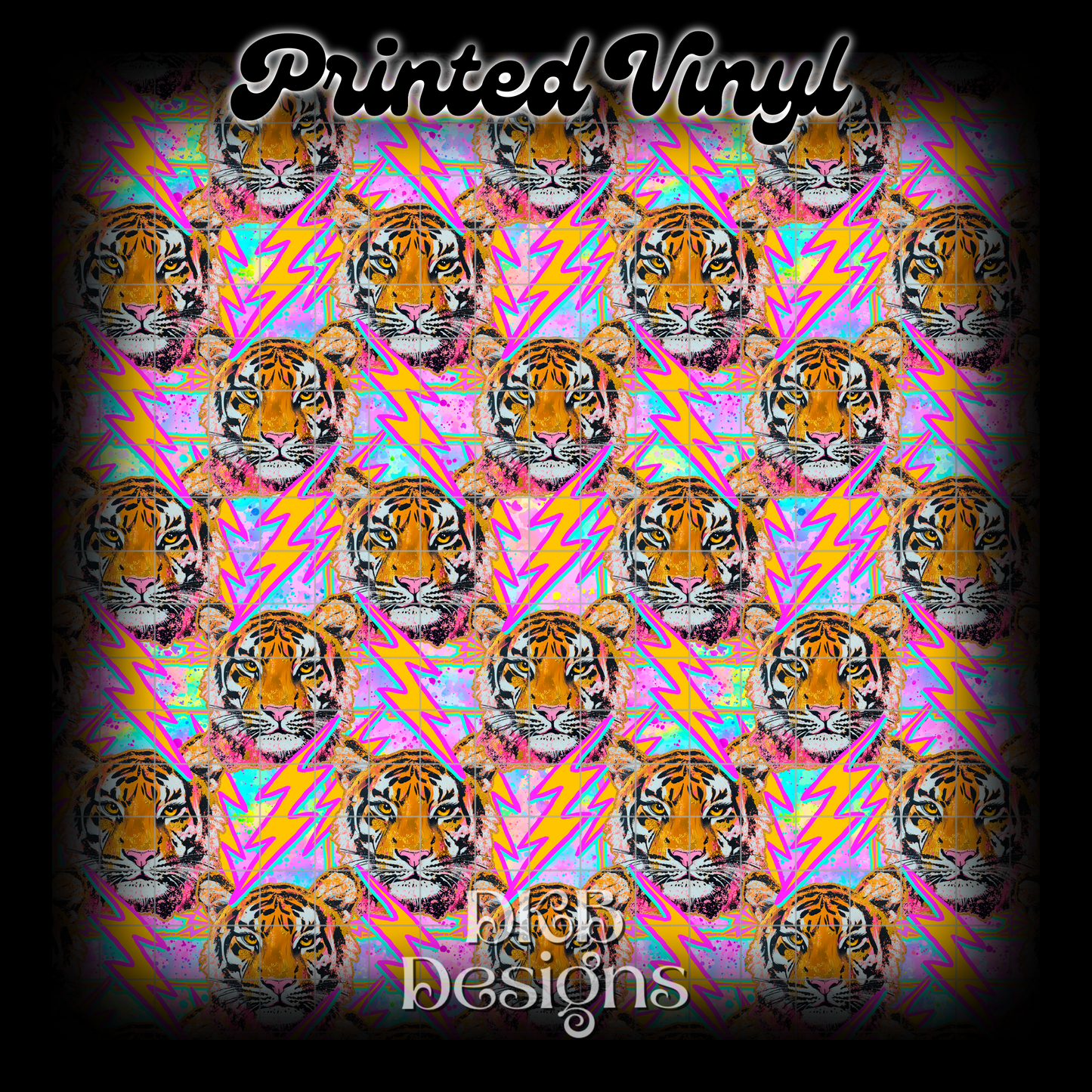 Let them tiger Printed Vinyl