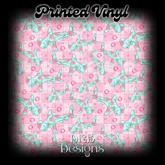 Stay positive sharks Printed Vinyl