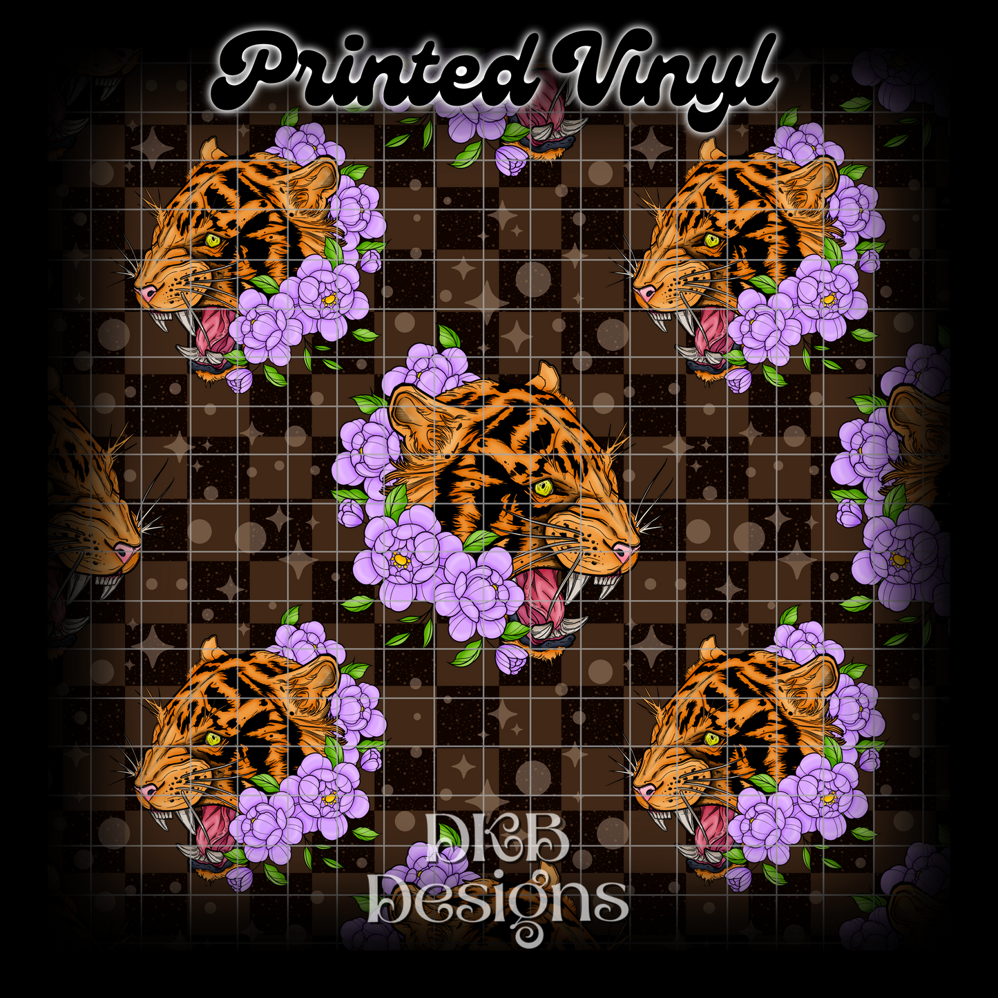 Tiger orange Printed Vinyl