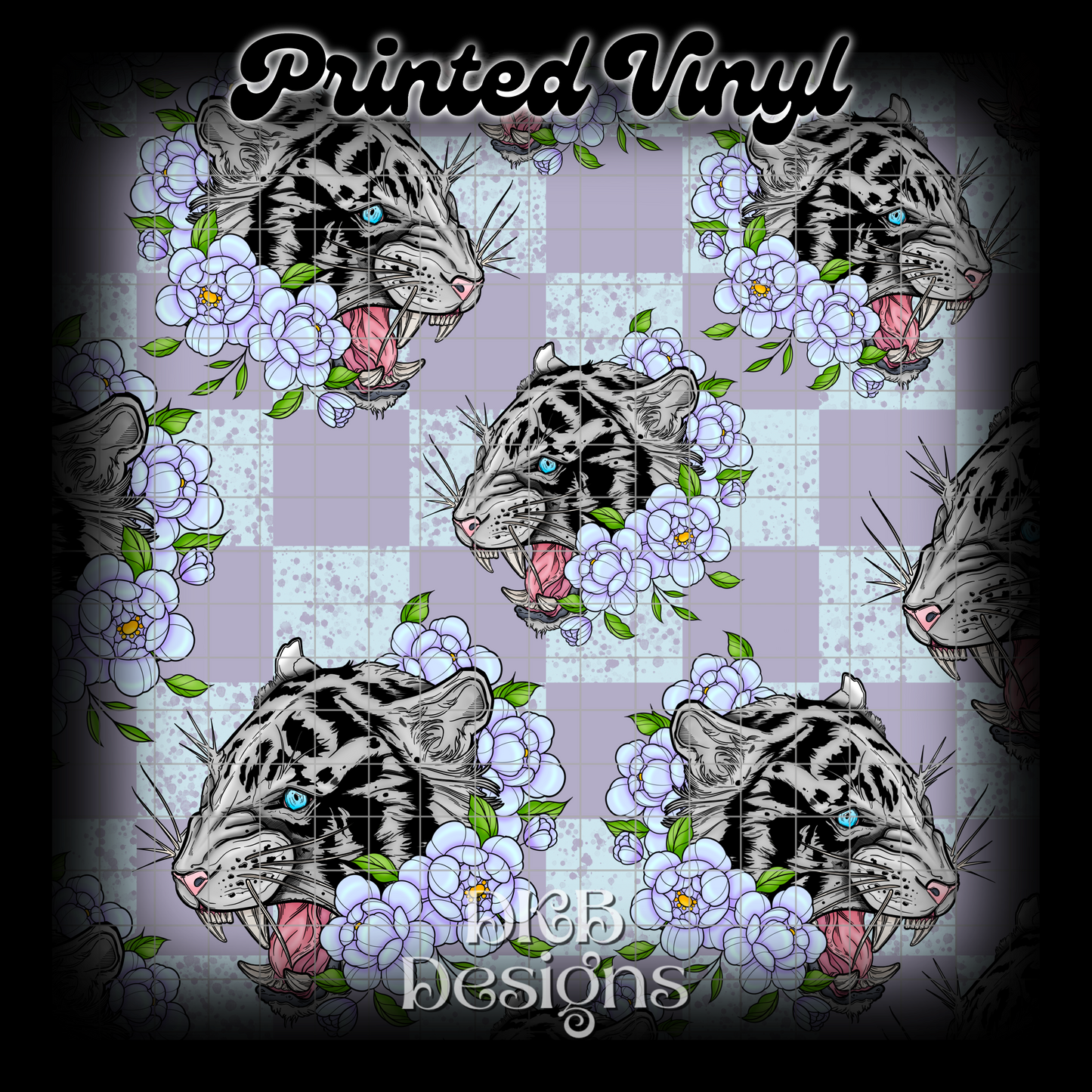 Tiger white Printed Vinyl