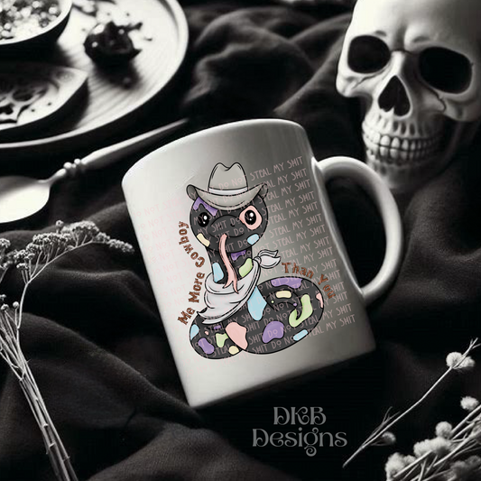 Me more cowboy snake colorful UV DTF