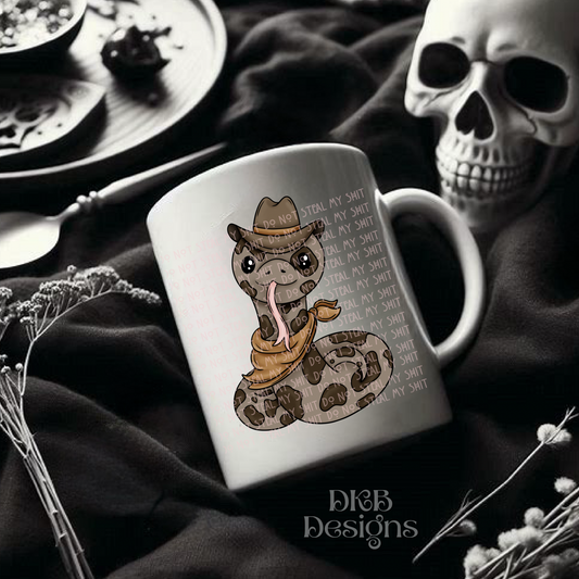 Cowboy snake brown UV DTF