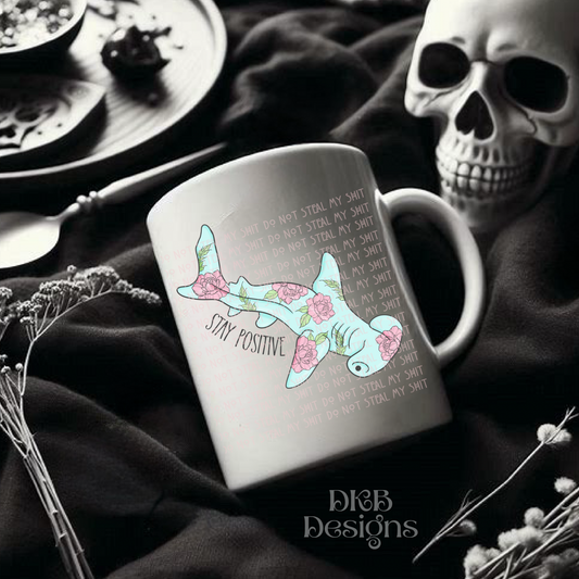 Stay positive shark UV DTF