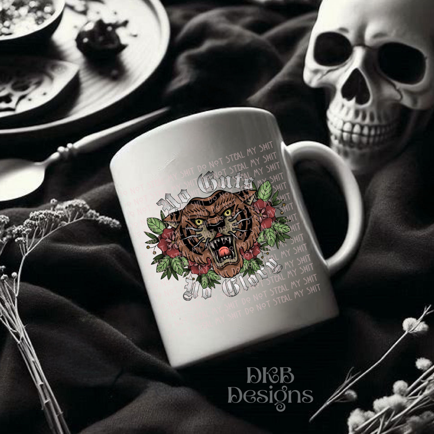 No guts no glory white UV DTF