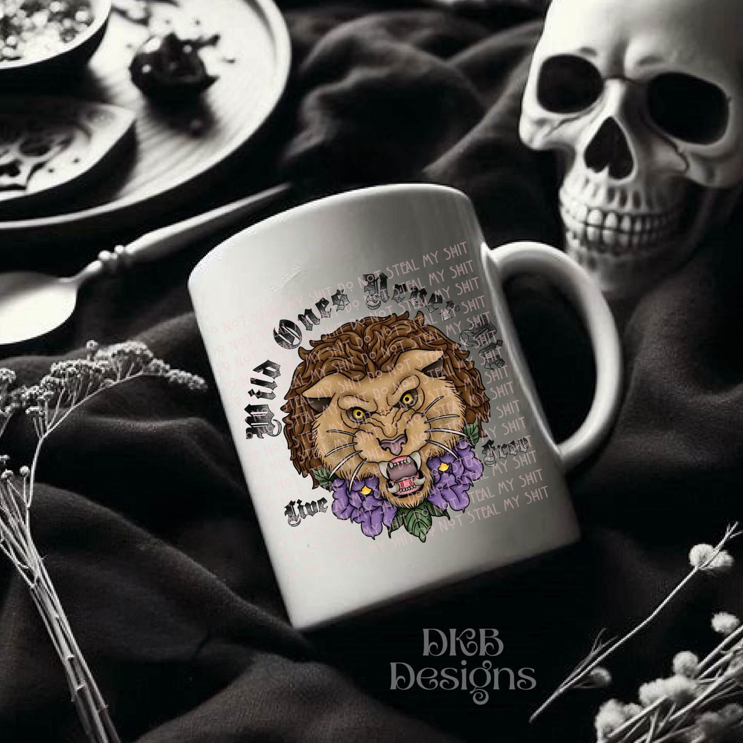 Live free lion UV DTF