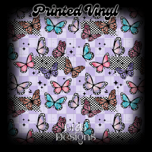 Drippy butterflies purple Vinyl