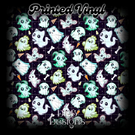 Ghost animals Printed Vinyl