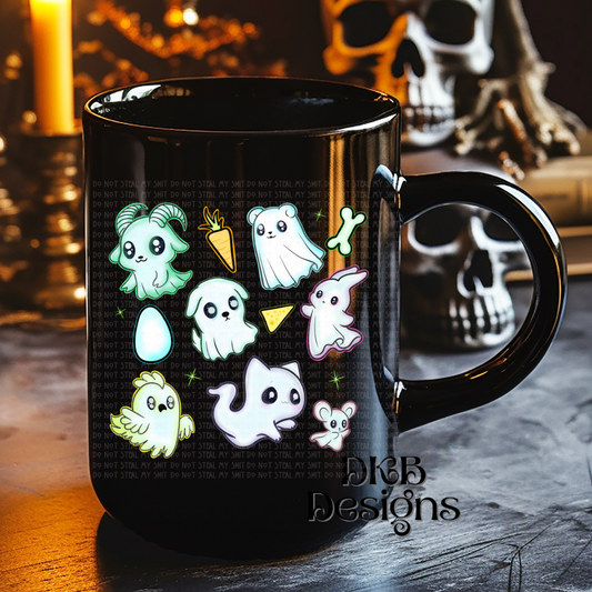 Ghost animals UV DTF