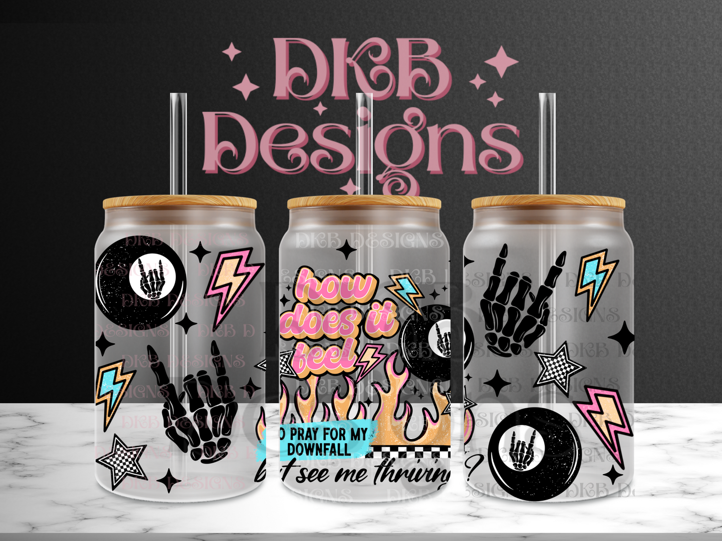 How does it feel 16oz glass can UV DTF