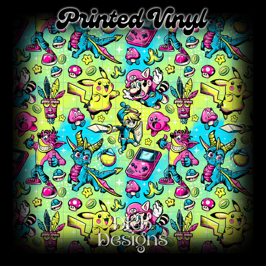 Video games Printed Vinyl