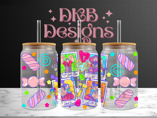 Wreck it 16oz glass can UV DTF