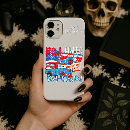 Red, white & 🏎️ UV DTF