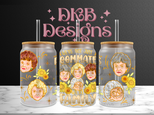 We’re family 16oz glass can UV DTF