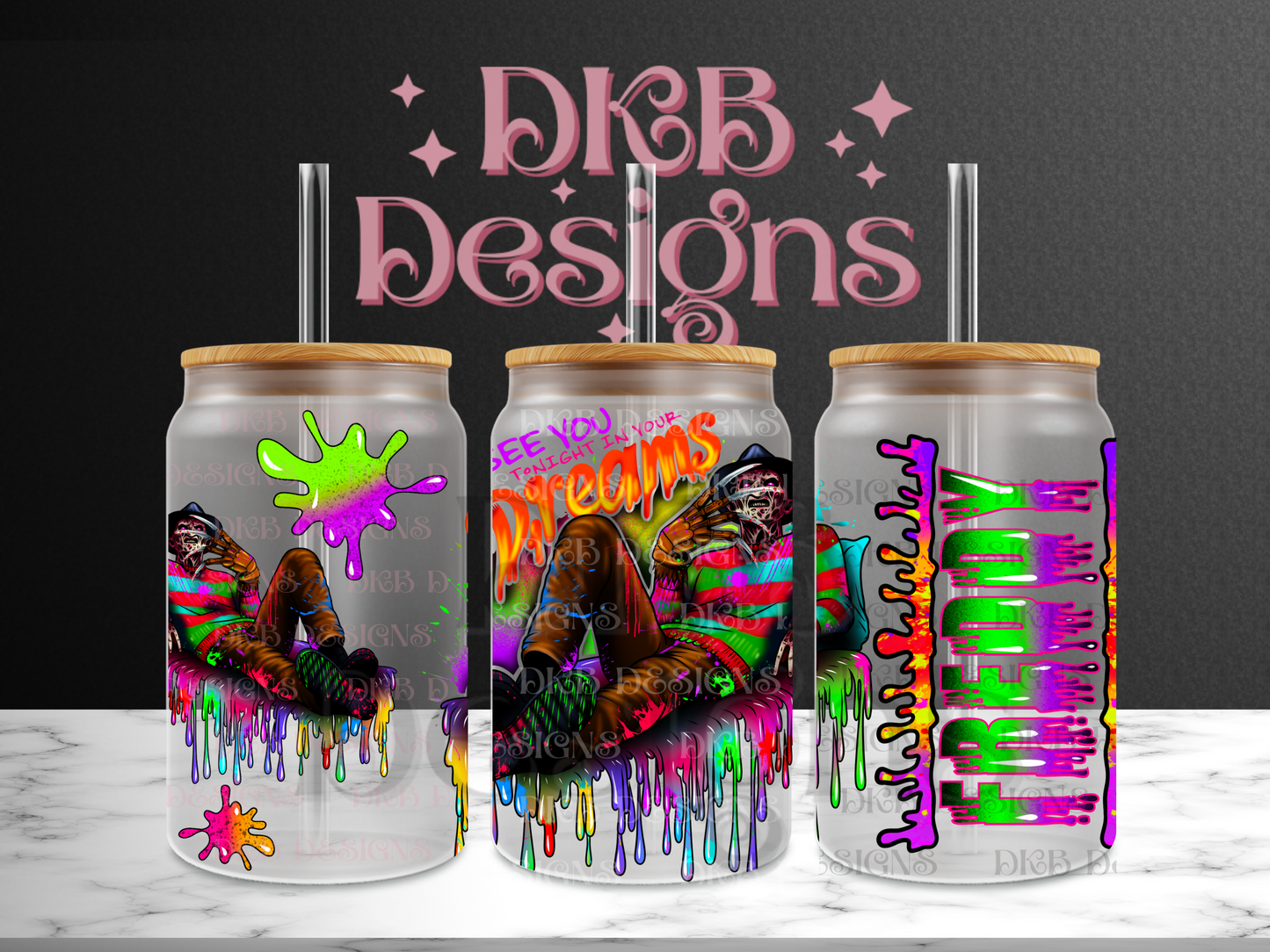 See you tonight 16oz glass can UV DTF
