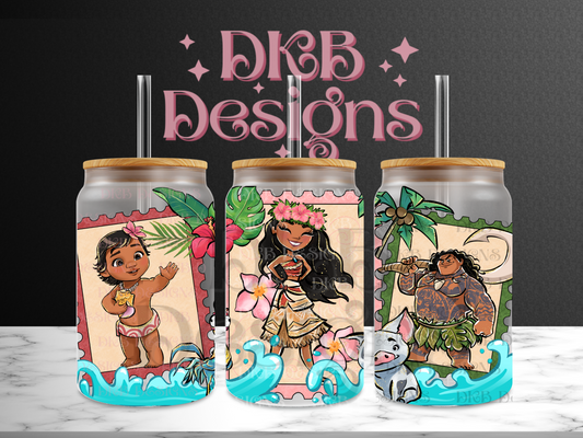 Stamps 16oz glass can UV DTF