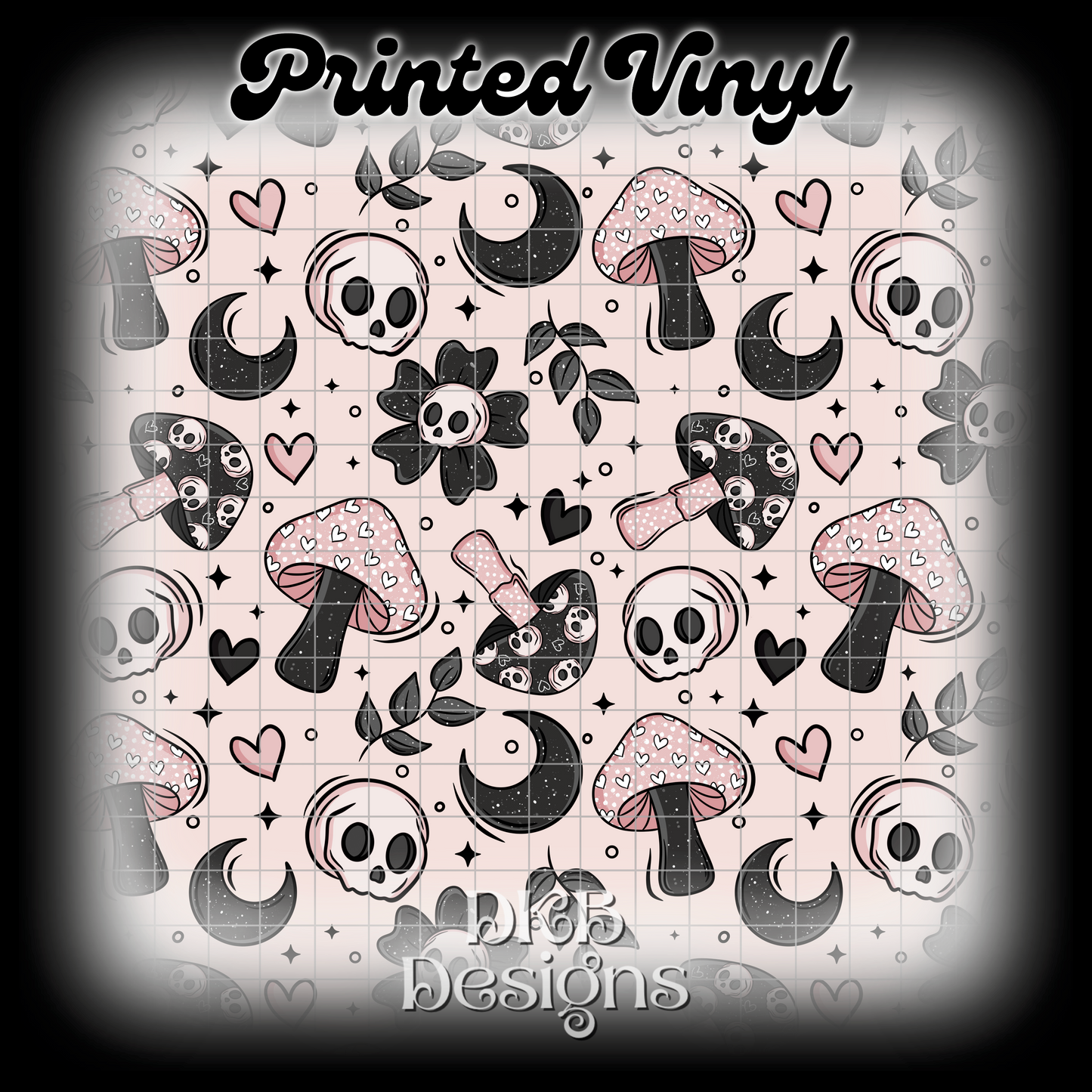 Spooky love shroom Printed Vinyl