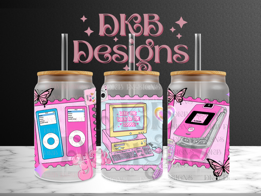 Stamps 16oz glass can UV DTF