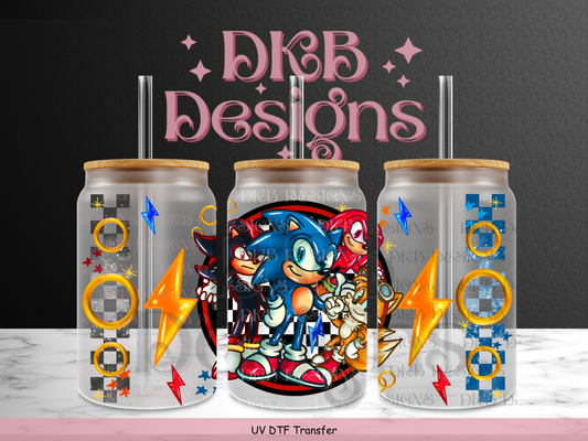 Team 16oz glass can UV DTF