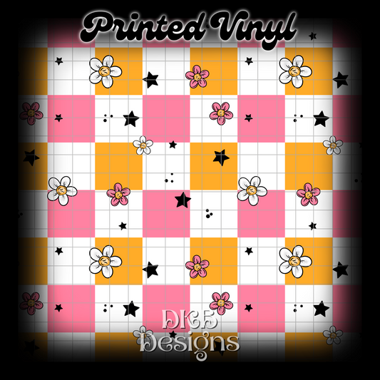 Checker floral Vinyl