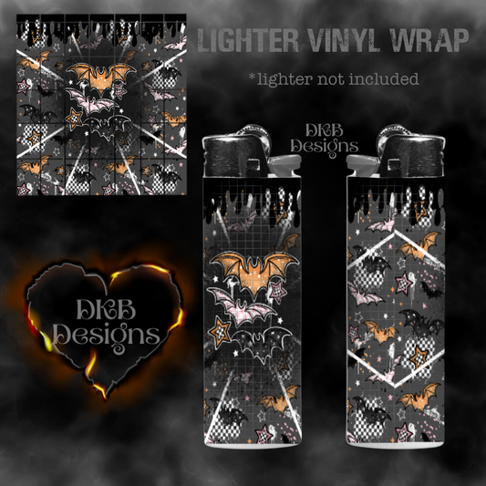 Grunge pattern bats lighter vinyl wrap