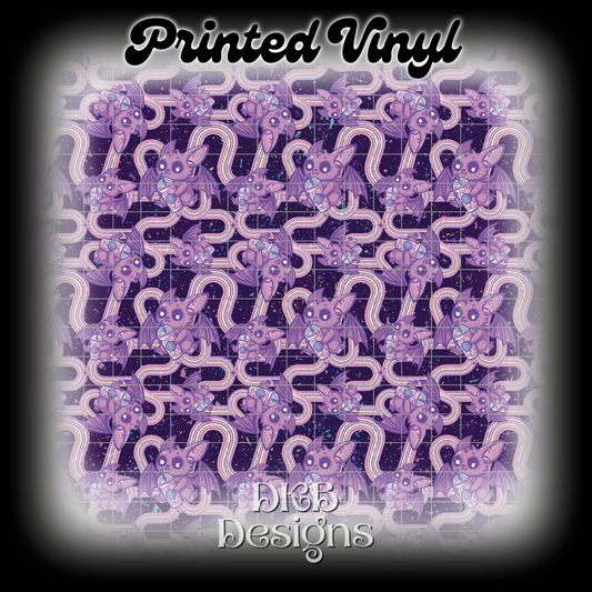 Pastel batty coffee Printed Vinyl